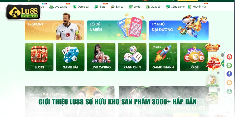 Giới thiệu LU88 sở hữu kho sản phẩm 3000+ hấp dẫn