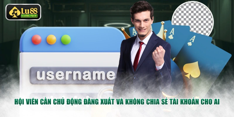 Hội viên cần chủ động đăng xuất và không chia sẻ tài khoản cho ai