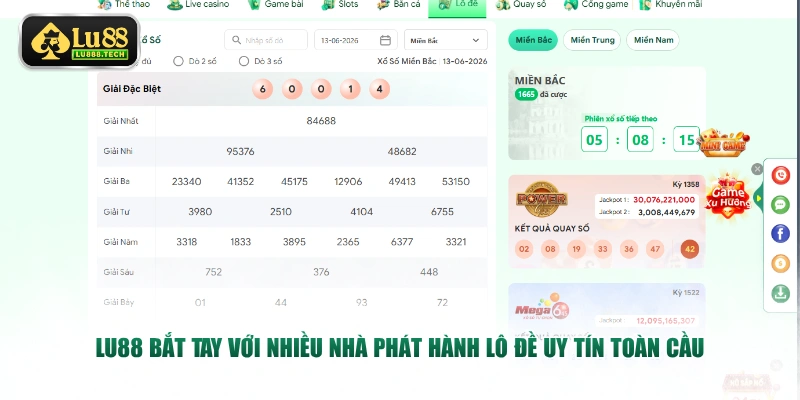 LU88 bắt tay với nhiều nhà phát hành lô đề uy tín toàn cầu