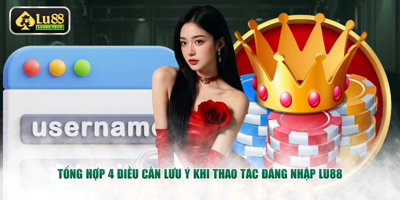 Tổng hợp 4 điều cần lưu ý khi thao tác đăng nhập LU88 